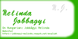 melinda jobbagyi business card