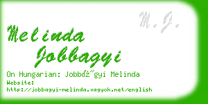 melinda jobbagyi business card